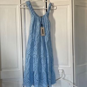 NWT Lungo L’arno blue eyelet dress